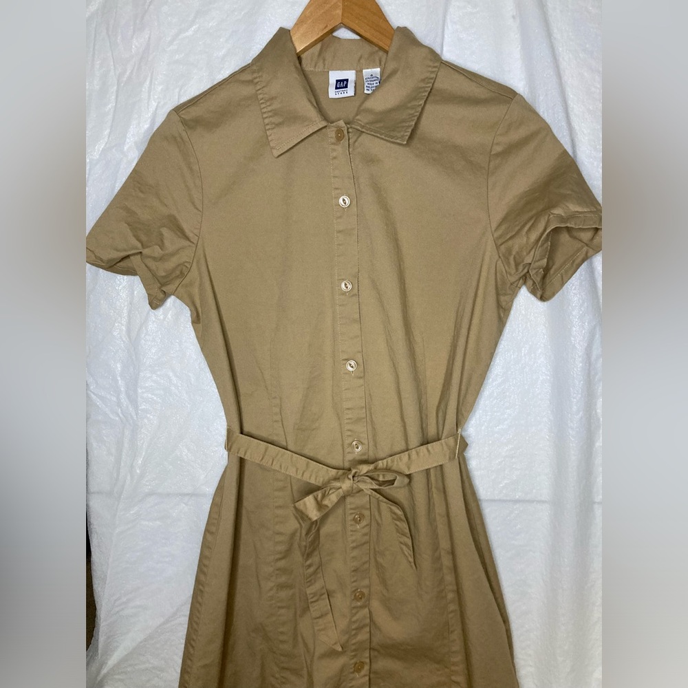 Gap Factory Store: Tan Button-Down Utility Short … - image 3